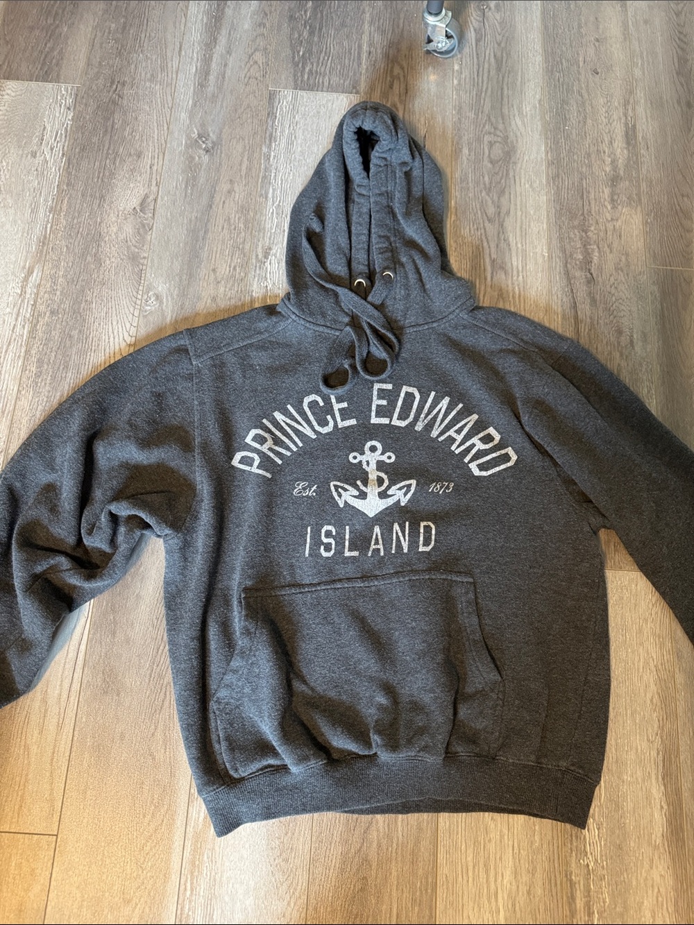 Prince Edward Island Hooded Sweatshirt - Charcoal- Size Small